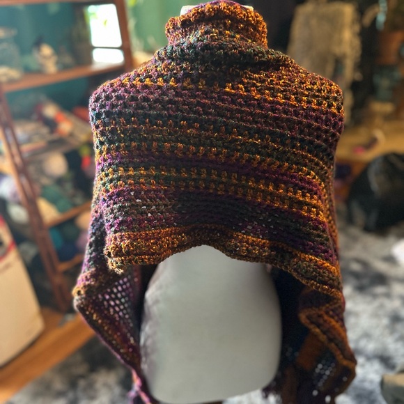 Handmade Crochet Pocket Scarf - Picture 2 of 4